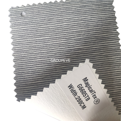 340gsm 불연성 소등 롤러 블라인드 구성 백색 코팅