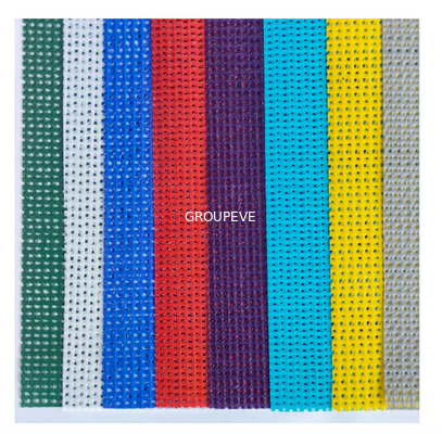 하얀 노랑색 자주빛 1000D PVC 코팅된 폴리에스터 망조직 장식용 망사 원단 9x12