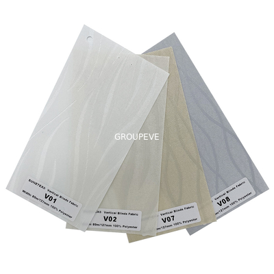 주문 OEKO-TEX 127mm 세탁실 100% 폴리에스터 수직 블라인드 천 온라인 제조