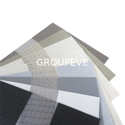 주문 불 retardant 폴리에스터 섬유 낮과 밤 이중 계층 흑색 Zebra blinds fabric 온라인 제조