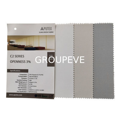 좋은 가격 흰색 베이지 회색 3% 개방성 30% 폴리에스터 및 70% PVC 태양 스크린 롤러 블라인드 직물 온라인으로