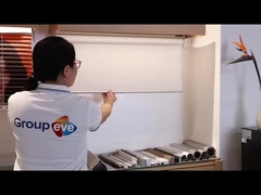 회색 크림 방수 폴리에스터 롤러 블라인드 천 140gm